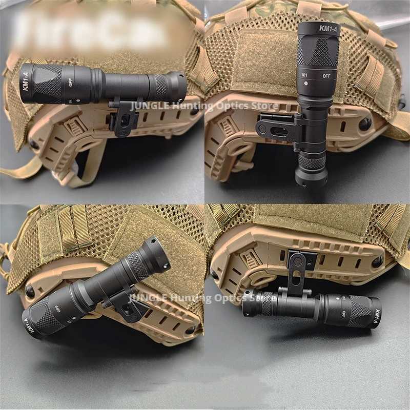 Tactical M-AX SF Helmet Mount Rotating SS MAX Bracket For M-AX CAG Helmet Rail Scout Light M300 M600 Flashlight Base R250728