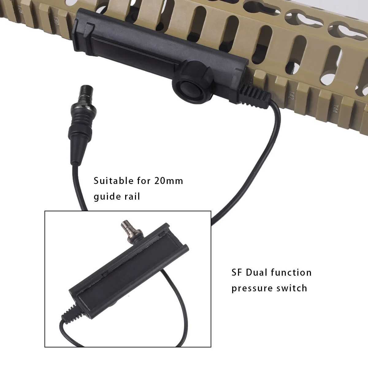 Tactical M300 M300B M300C Airsoft Powerful Flashlight Tactical Torch Scout Rifle Weapon Gun Light Dual Function Switch XJ250728