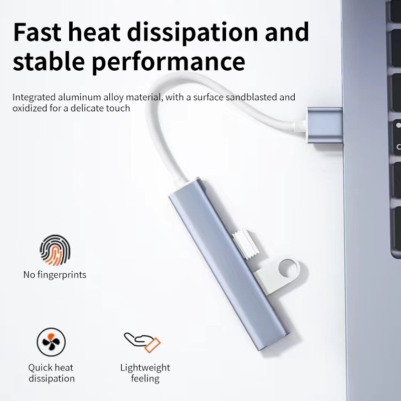 USB C to USB HUB 4 port usb docking station for mobile phone/computer extender