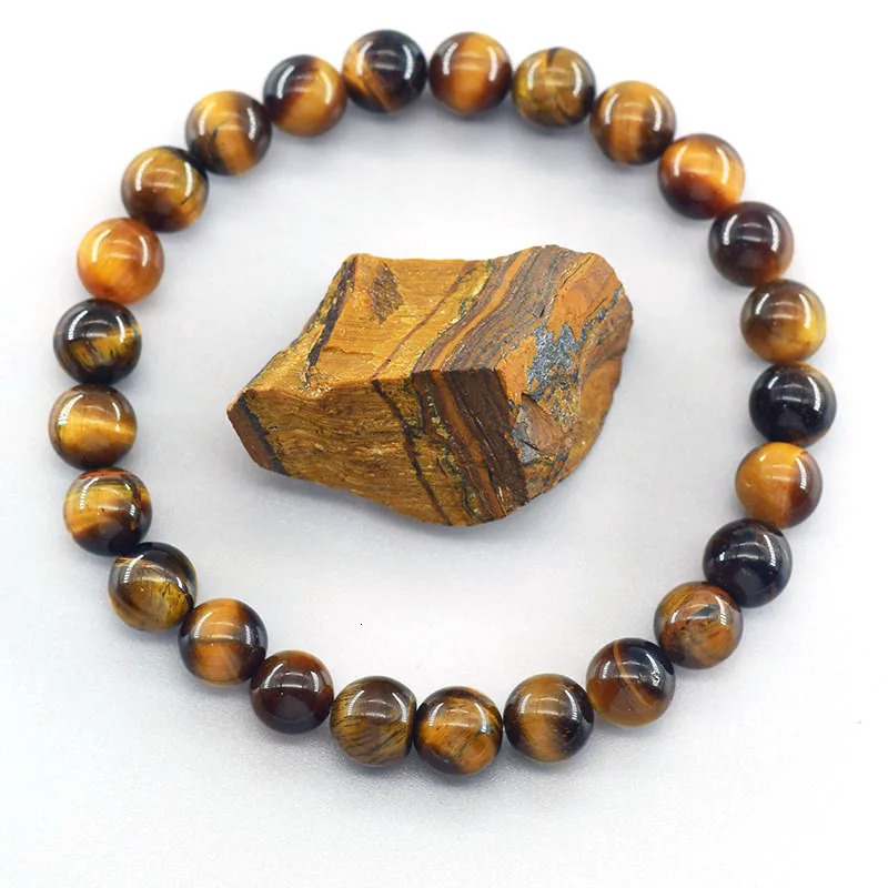 5A Natural Tiger Eye Bracelets Men Women Charm Stone Jewelry Health Protection Soul Healing Couple Crystal Bead Bracelet 250729 - view 7