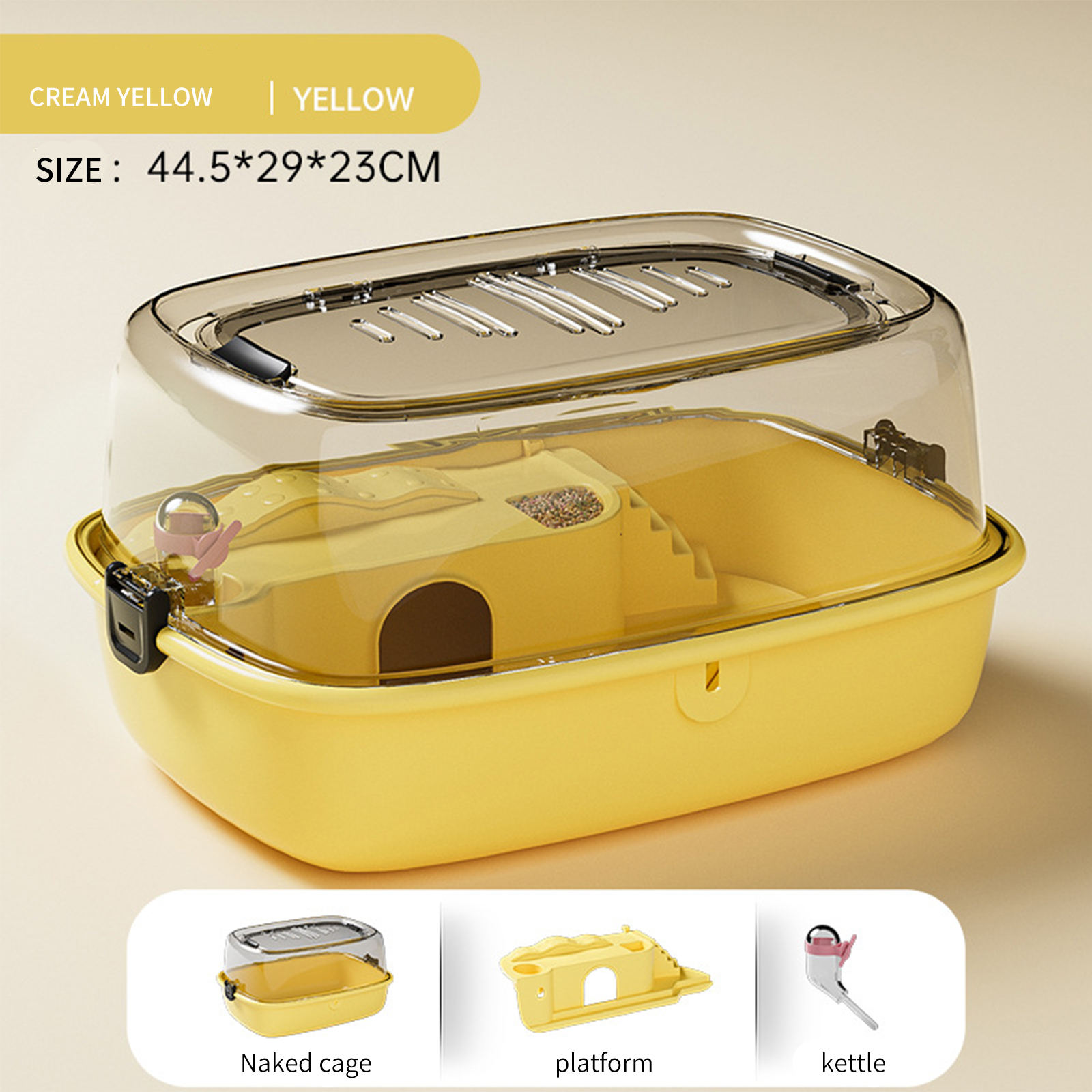 Hamster Cage Golden Bear Cage Large Space Acrylic Hamster Avoidance House Hamster Special Cage Pet Supplies