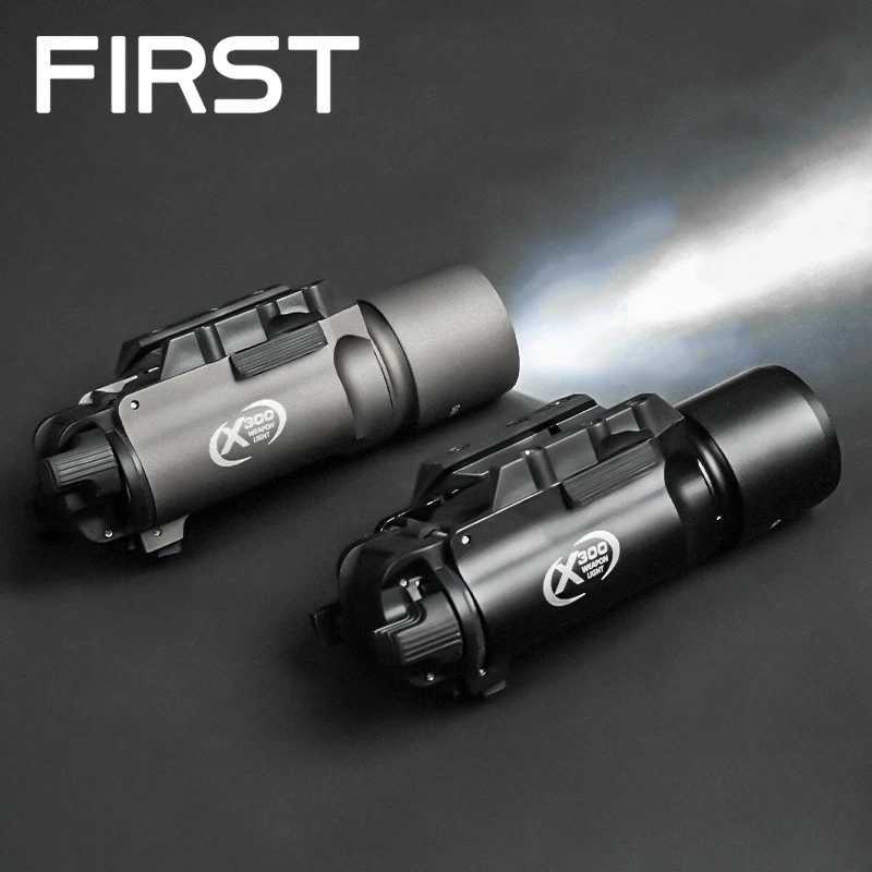 Tactical X300 X300U Aluminum Weapon Flashlight Hanging Constant/Momentary Scout Light Fits 20MM Rail Outdoor Hunting LampXJ250728
