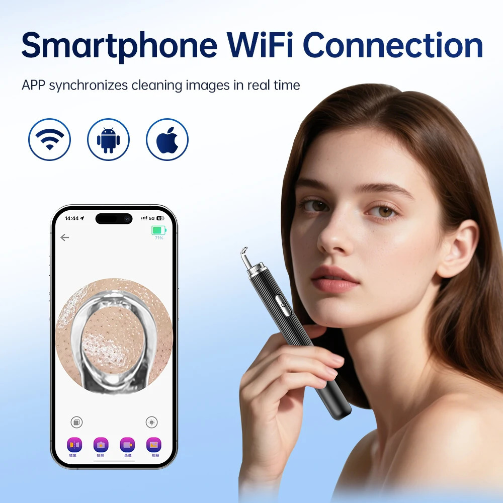 Visual Blackhead r with Camera Pimple Popper Extractor Tool Pore Cleaner Kit for Comedone Whitehead Black Dots 250726