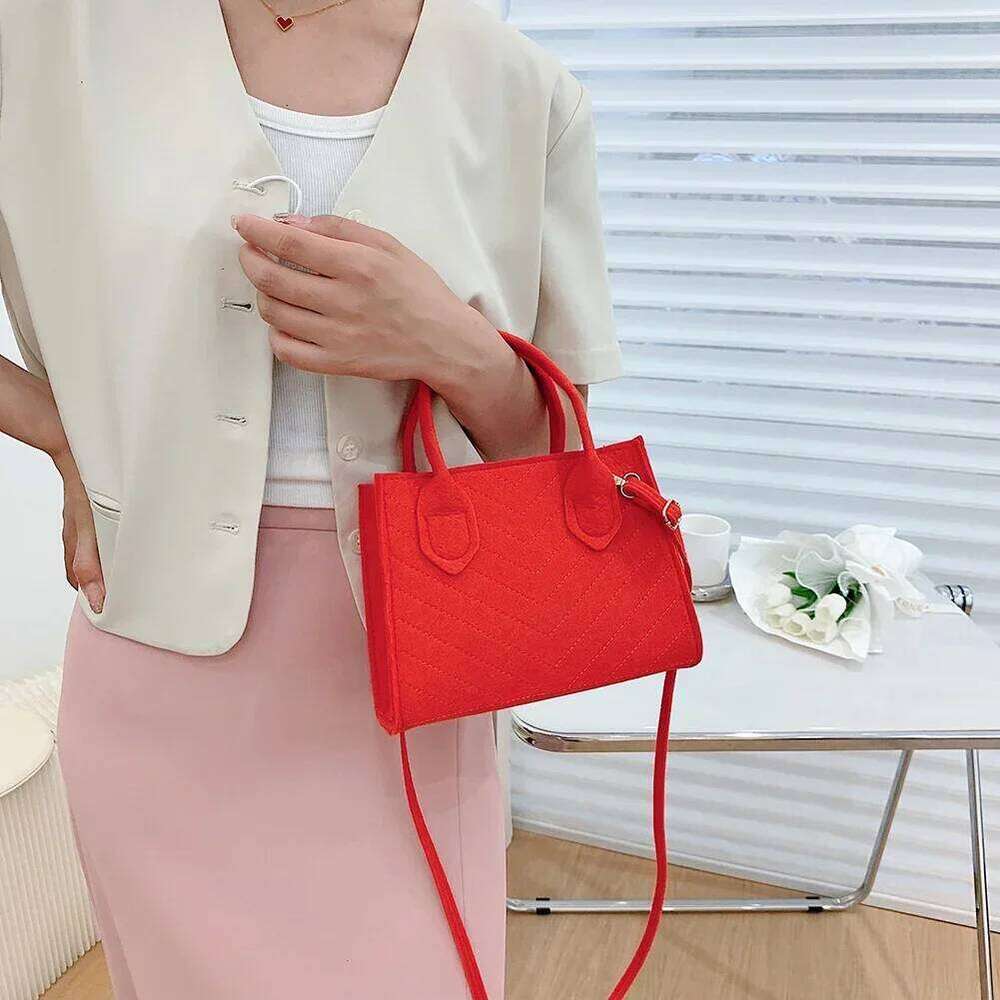 Women's Bags Designer Women's Bags Designer Solid Color Felt Shoulder Designer Handbag Casual Crossbody Bags For Women New Zipper Messenger 