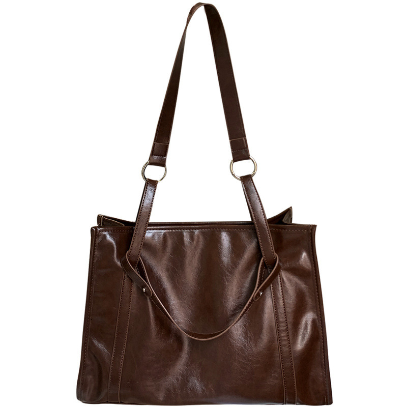 Designer Bag Minimalist Retro Texture Large Luxury Bag Capacity Commuter Bag Square Student Versatile Tote Bag Handheld Shoulder Crossbody Bag Trendy 