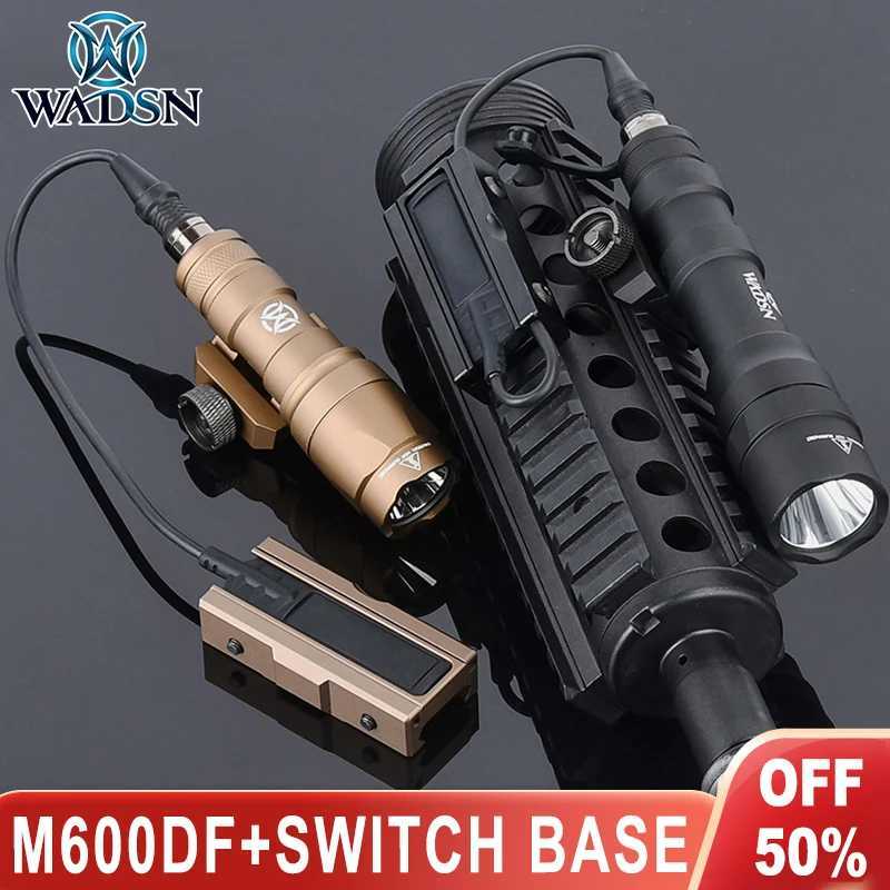 WADSN M600DF Tactical Flashlight M300A White LED Scout Light Pressure Switch Mount Slot Fits 20mm Picatinny Rail Airsoft HuntingXJ250728