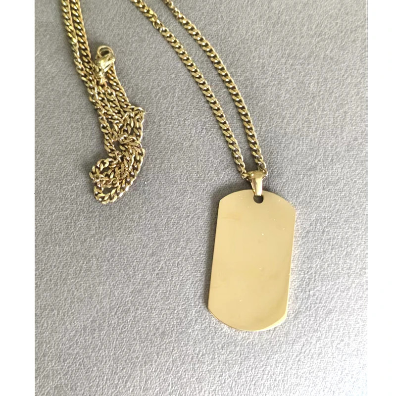 10pcs Dog Tag Necklaces for Men Boys Military Dogtags PendantBlack Silver Color Stainless Steel Collar Gift for Him 250729