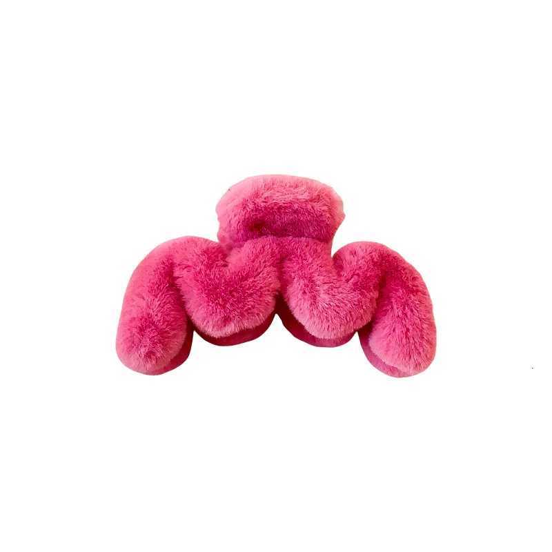 New Plush Hair Claw Women Elegant Acrylic Hairpins Faux Fur Hair Clip Barrette Crab Headwear for Girls Hair Accessories Z250729
