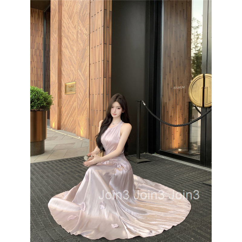 Summer New Fashion Socialite Vacation Cross Strap Waist Slimming Top + A-Line Skirt Long Skirt Set for Women