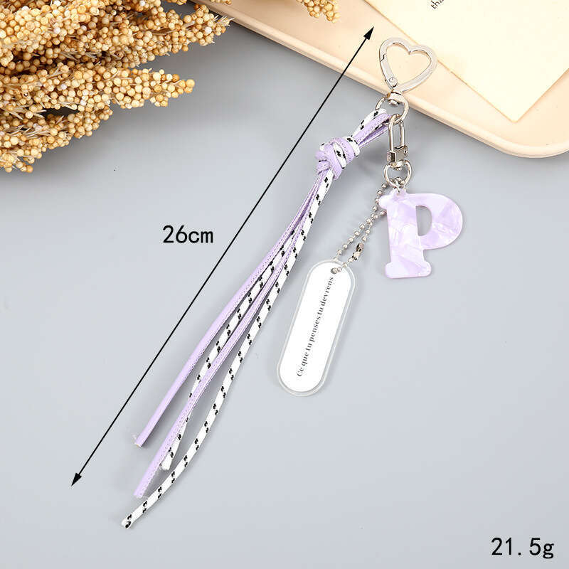 Fashion New 26 Letter Miu Style Woven Rope Pendant Personality Versatile Bag Keychain Hanging Accessories