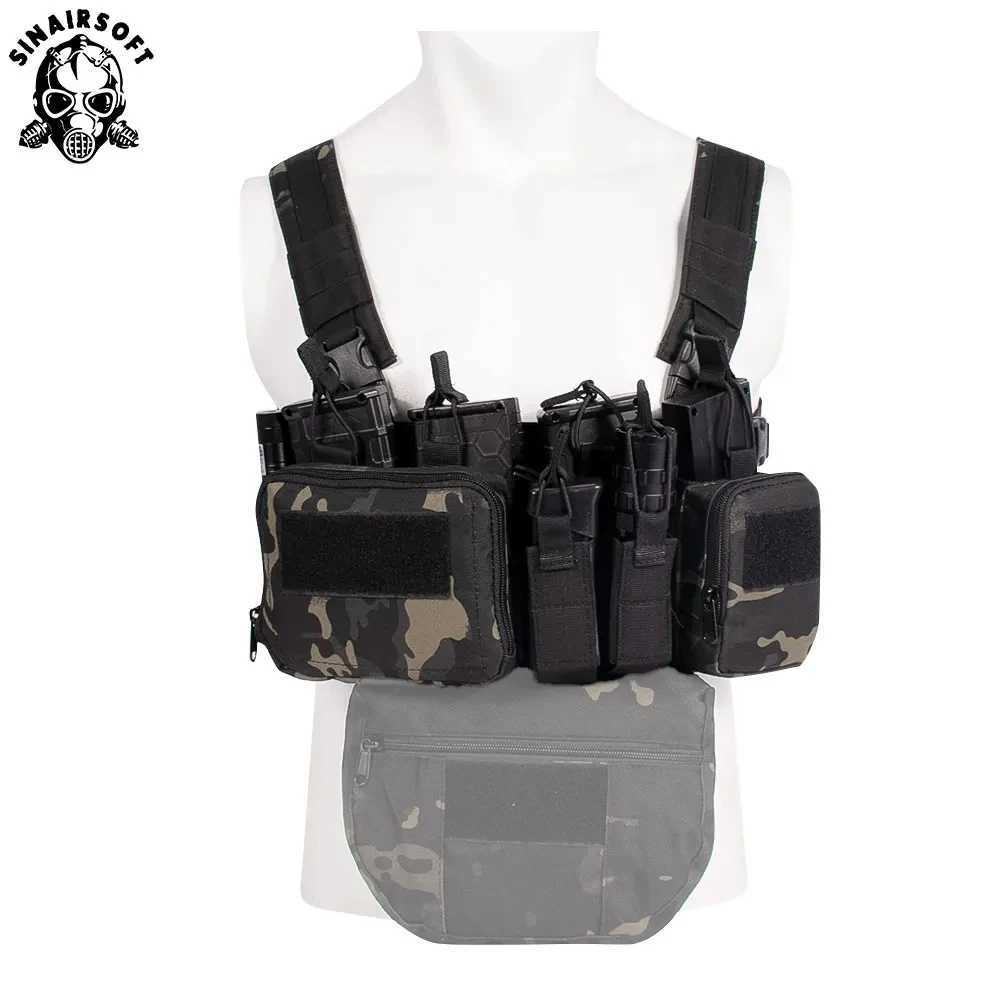 500D Nylon Tactical Vest MOLLE AdjustabLE Airsoft Chest Rig Mag Pouch Quick-ReLEase Combat Training Hunting CamPING Z250728