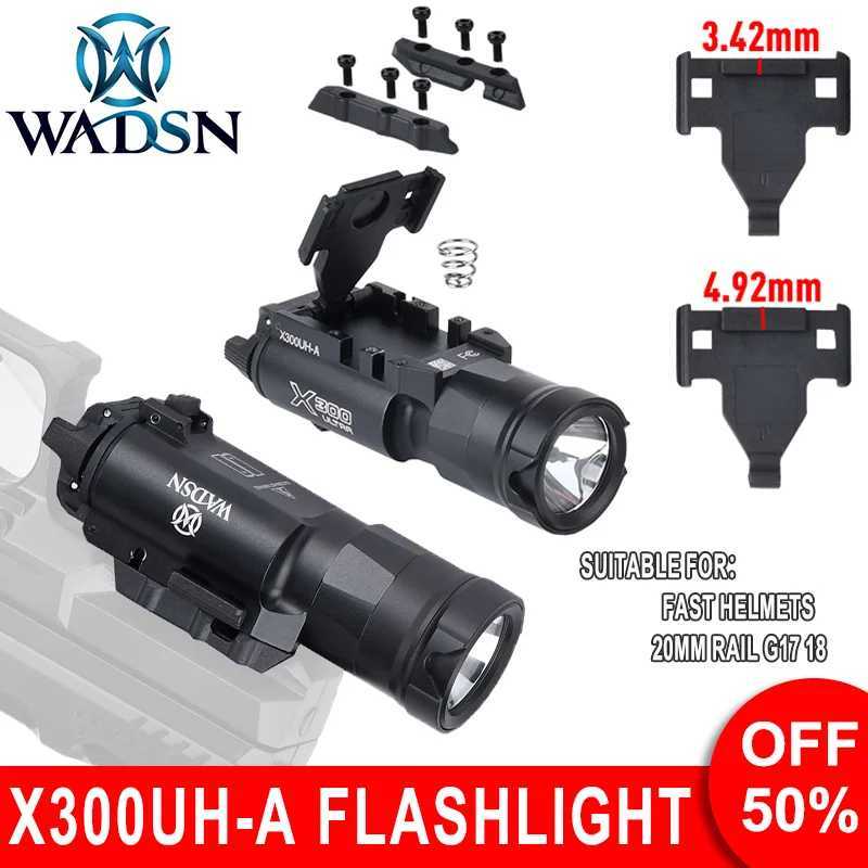 WADSN X300UH-A XH35 X300 Flashlight New Upgraded White LED Pistol Light Fast Helmet Spotlight Outdoor Hunting Lamp Switch Camp R250728