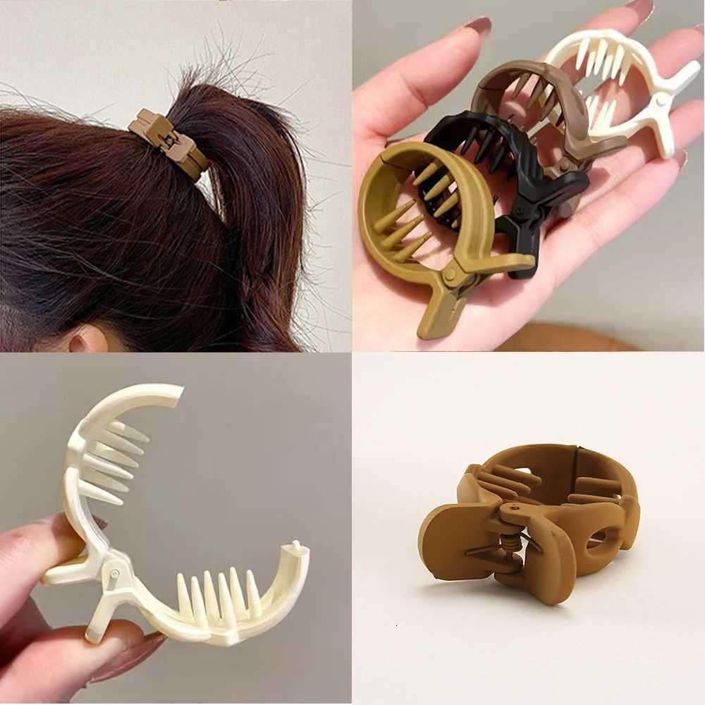 Non-Slip Frosted Hair Clips for High Ponytail - Mini Round Solid Color Multi-Style Hair Accessories for Women Z250729