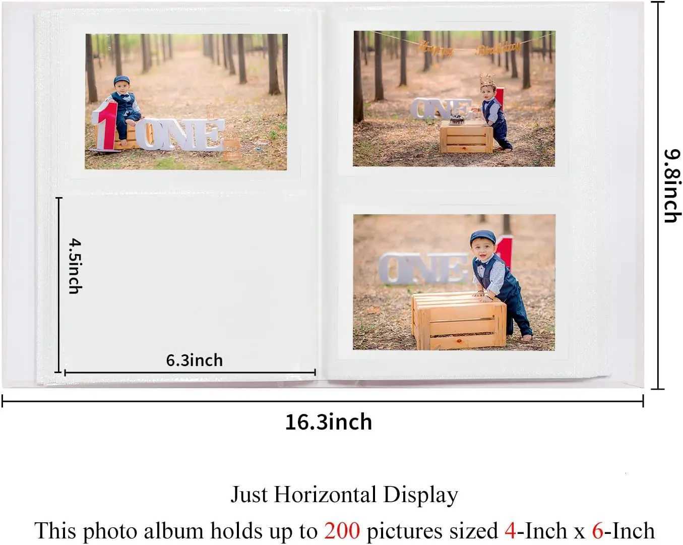 200 Pockets 6-inch Childrens Family Photo Album Wedding Anniversary Memorial Photos Collection School Stationery Birthday Gift Z250729