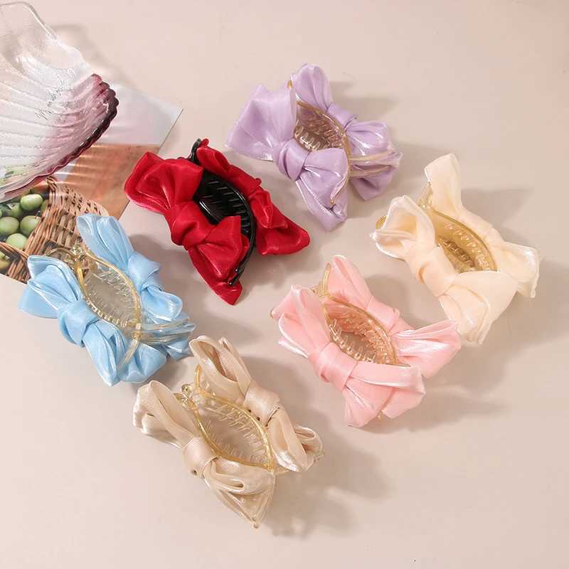 8CM Korean Bow Hair Clip - Elegant Non-Slip Ponytail Braid Grip for Women Girls Daily/Fashion Hairstyles Z250729