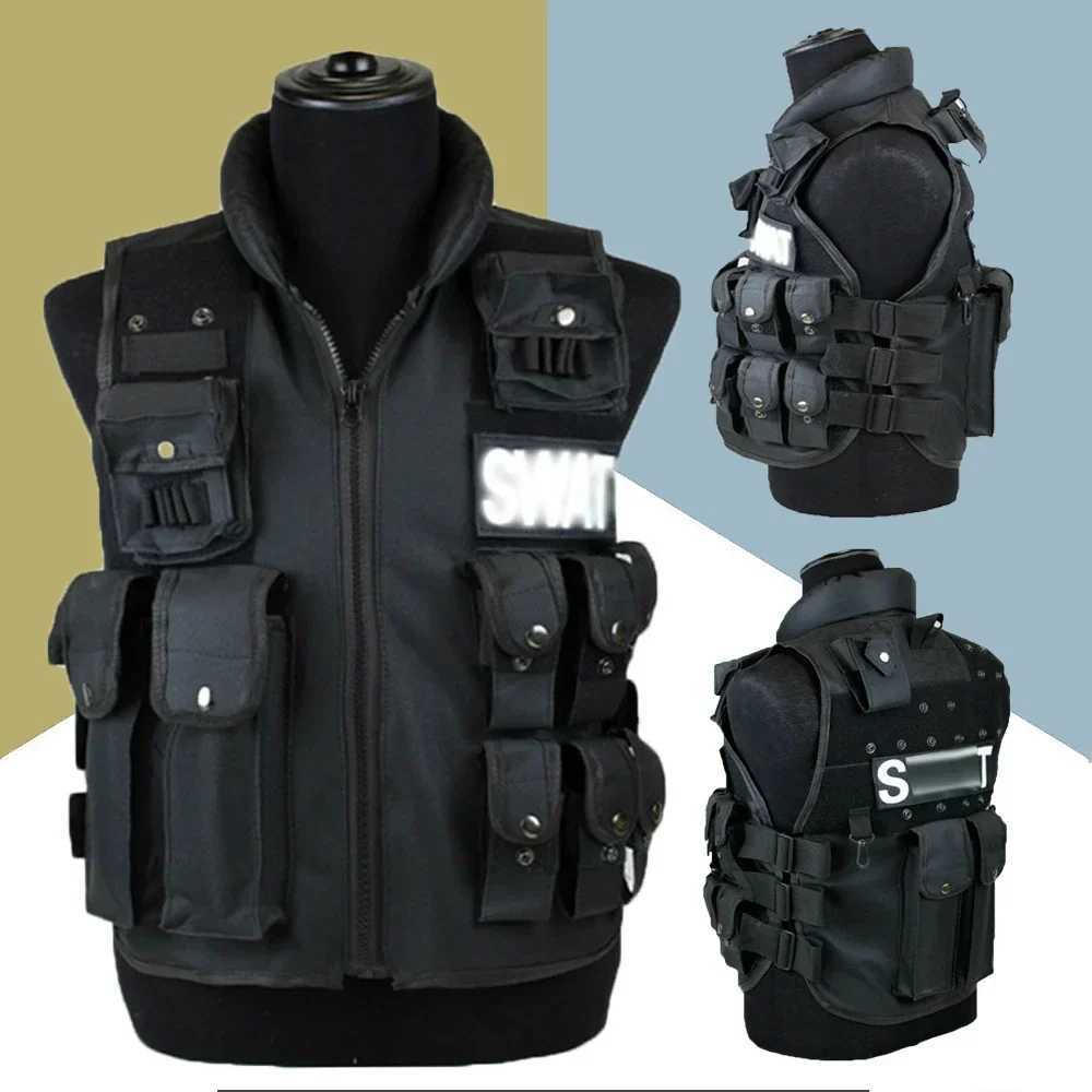 Multi Pockets Tactical Vest Hunting Outdoor Waistcaot Training CS Game Waist Coat Paintball Modular Security Guard SWAT Vests Z250728
