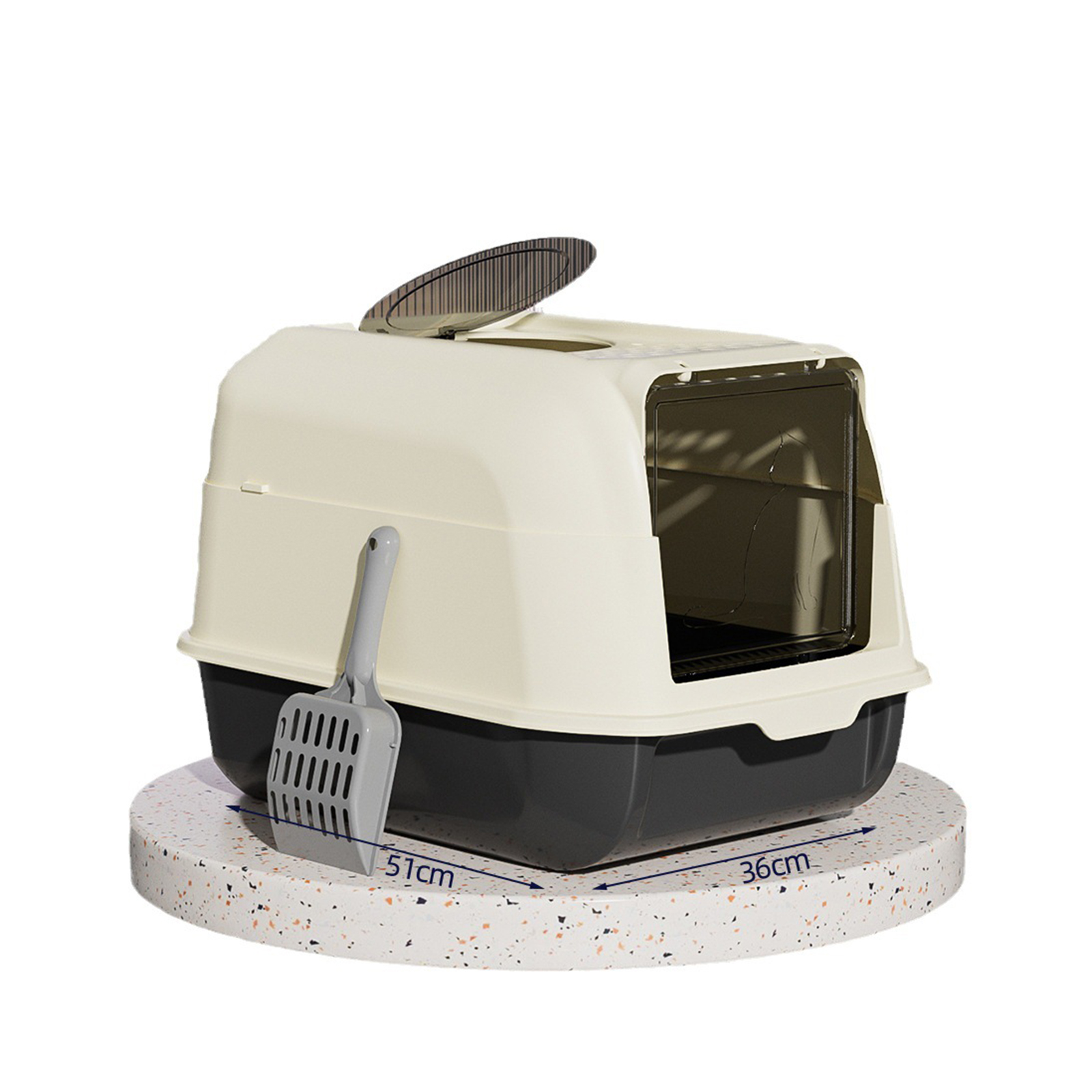 Cat litter box fully enclosed large and extra large drawer style top in odor proof and splash proof cat toilet for cats