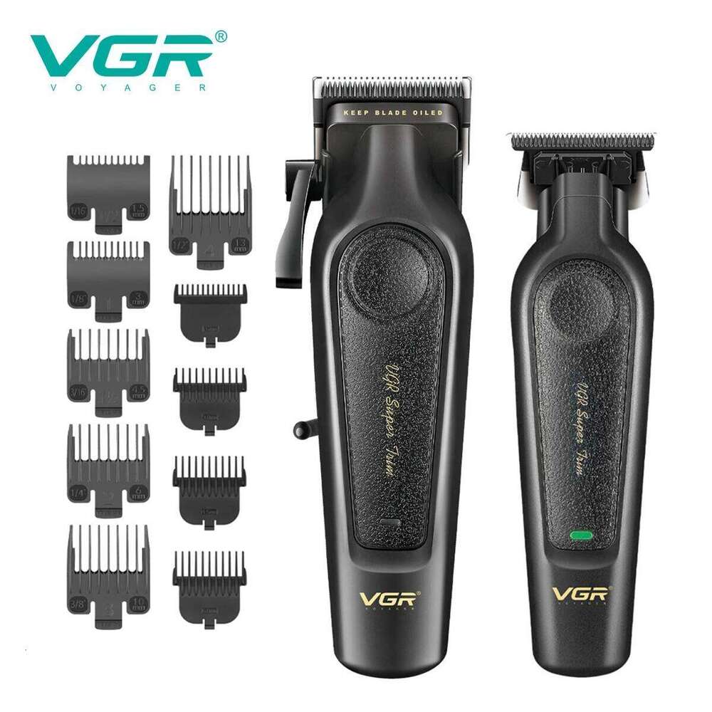 VGR Haircut hine 2pc Usb Charger Clippers Man Professional Barber Set Type C Vgr Trimmer Hair For Men barber