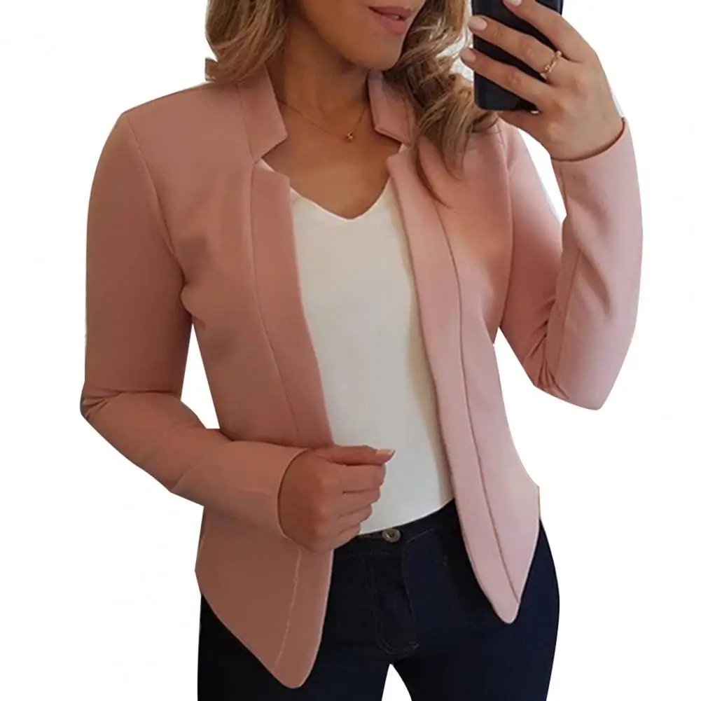 Solid color casual professional small suit jacket blouse cardigan women's clothing