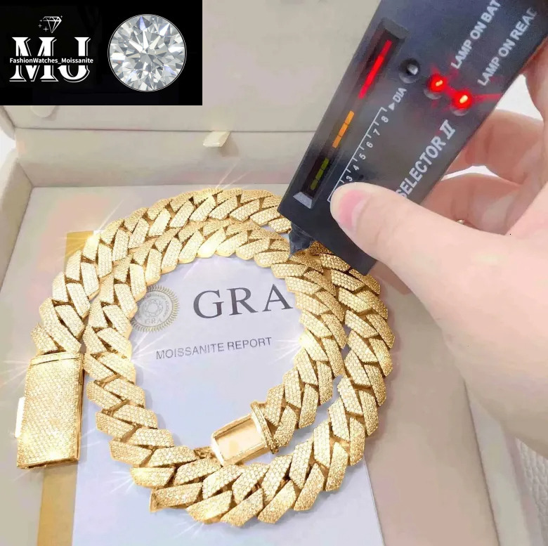 Customized DIY Name Letter Pendant 20mm Cuban k Chain Necklace Sterg Sier Moissanite Baguette Dia Pendent For Men