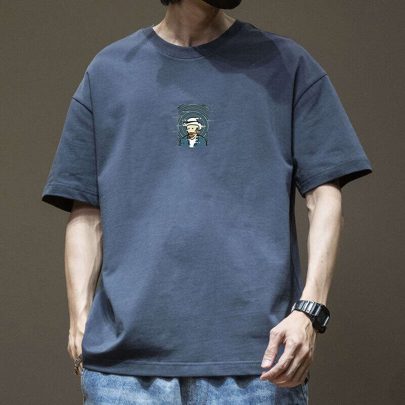 Designer T Shirt American Retro Short Sleeve T-Shirt For Men 2025 New Summer Trendy High Street Stylish Versatile Half-Head Hip-Hop Casual Tee Graphic