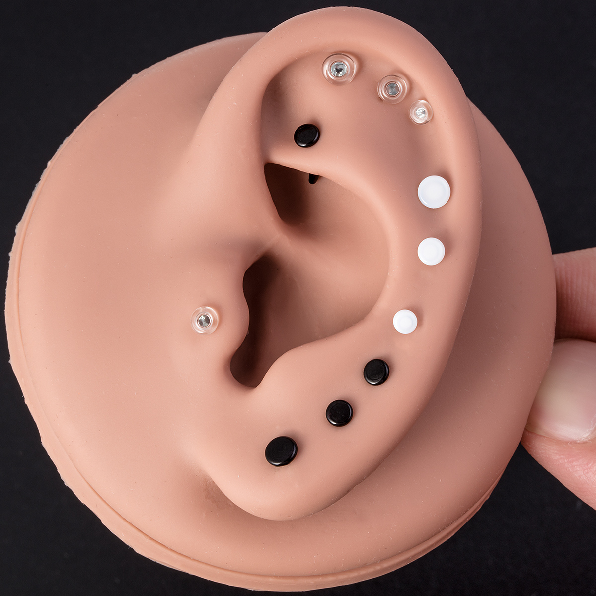 Glass curved rod nose nail ear bone nail human body perforation wearing nourishing hole environmentally friendly anti allergic replacement puncture na