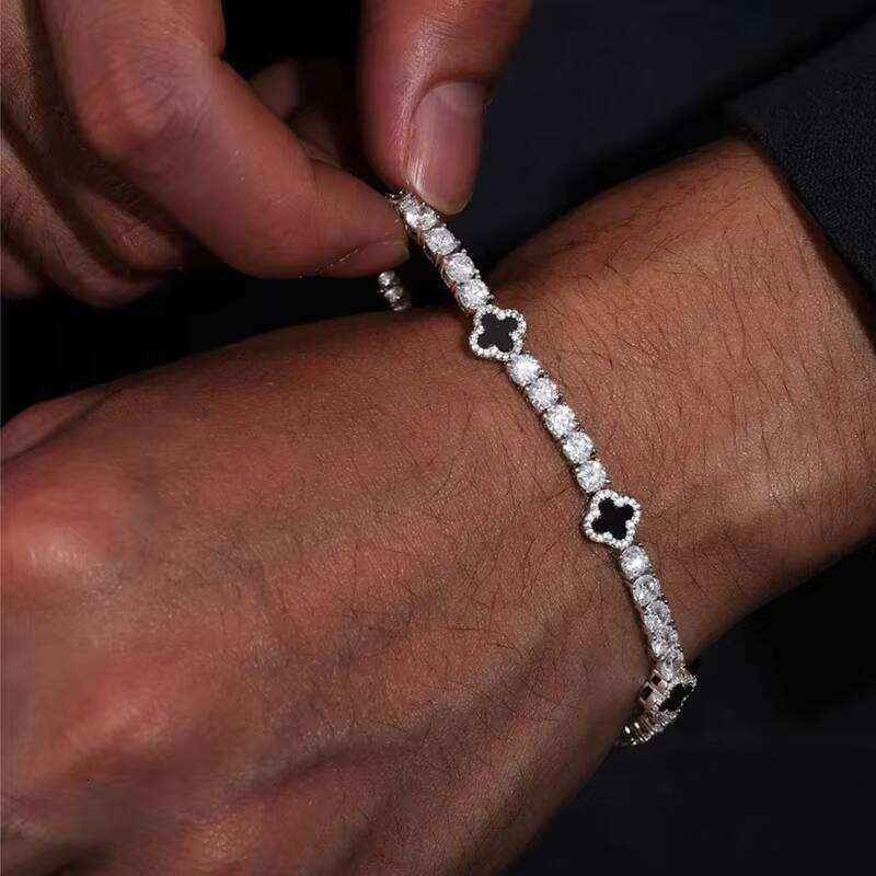 Sier Style Moissanite dia Tennis Bracelets for Men and Women Fashionable Hip-Hop Gifts Wholesale price