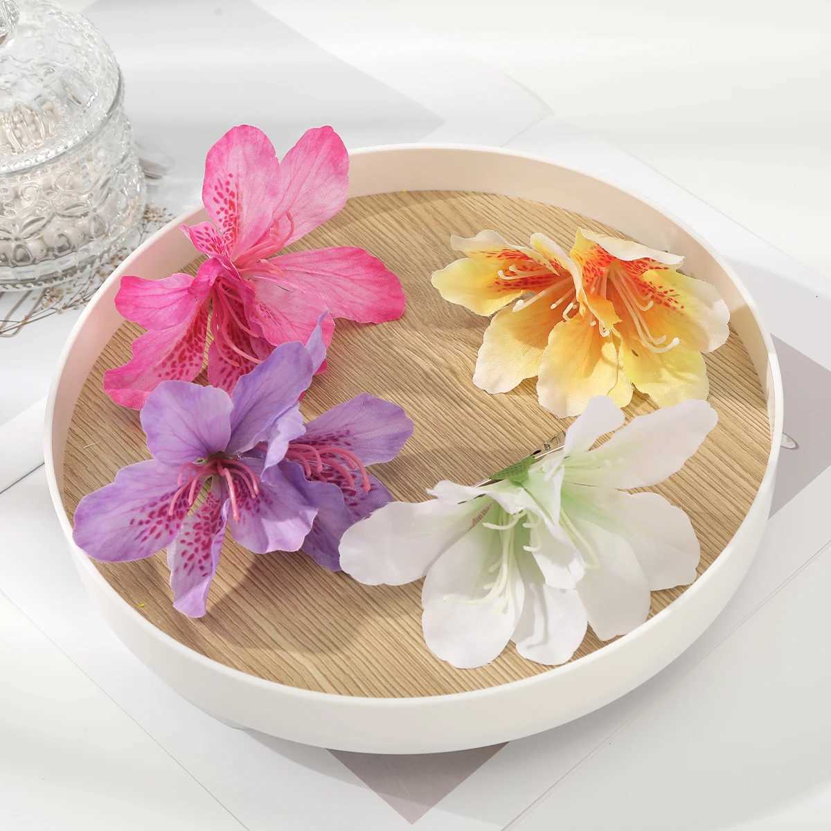 Avaytr Bohemia Canna Flowers Small Hair Clips Hawaii Bridal Flowers Hair Clips Hairpins Barrette for Wedding Hair Accessories Z250729