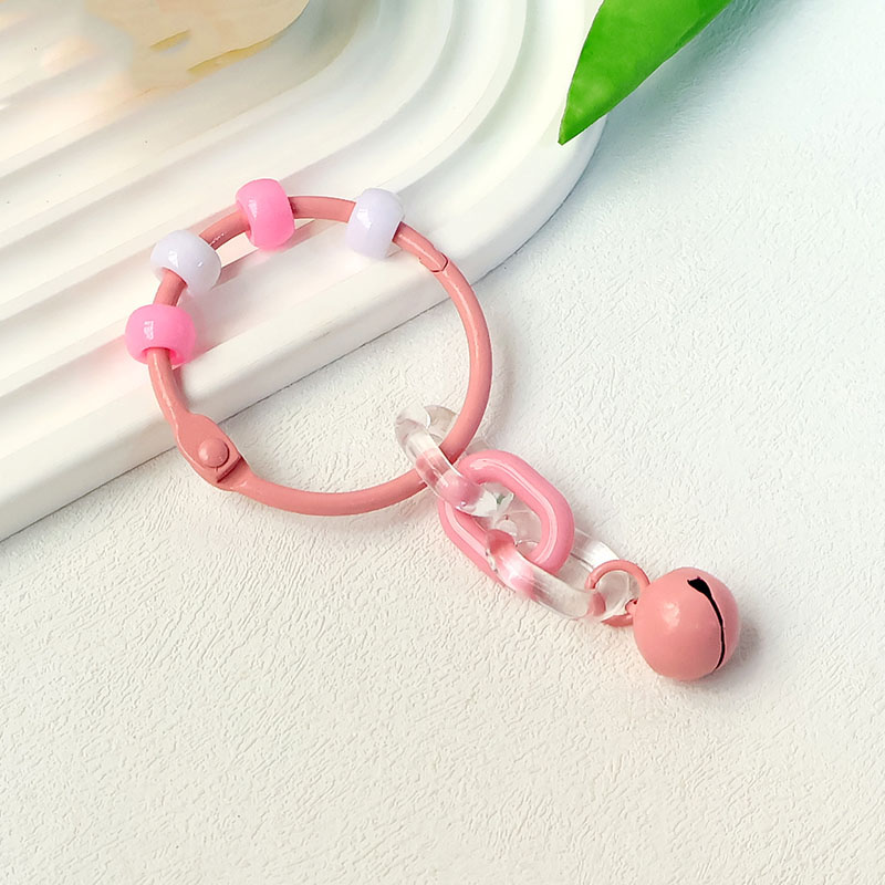 Customized factory direct color baking paint key ring pendant bell card ring bag jewelry keychain charm book ring