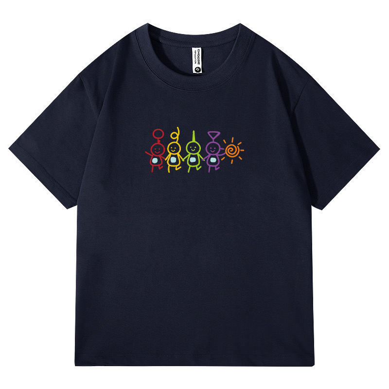 2025 High Quality Hot selling Heavy Text Printed Short Sleeve T-shirt Summer Men's fashion and Women's Cotton Loose Half Sleeve T-shirt New 