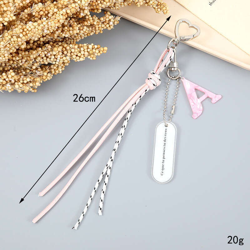 Fashion New 26 Letter Miu Style Woven Rope Pendant Personality Versatile Bag Keychain Hanging Accessories