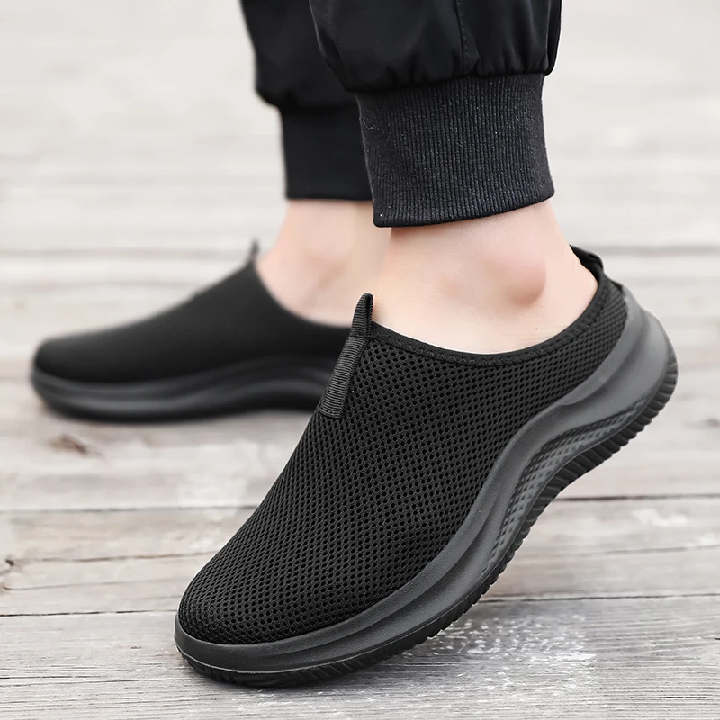 Men Casual Shoes Slip-On Half Slippers Running Shoes Men Plus Size Sport Shoes Lightweight Comforty Breathable Walking Sneakers 250725