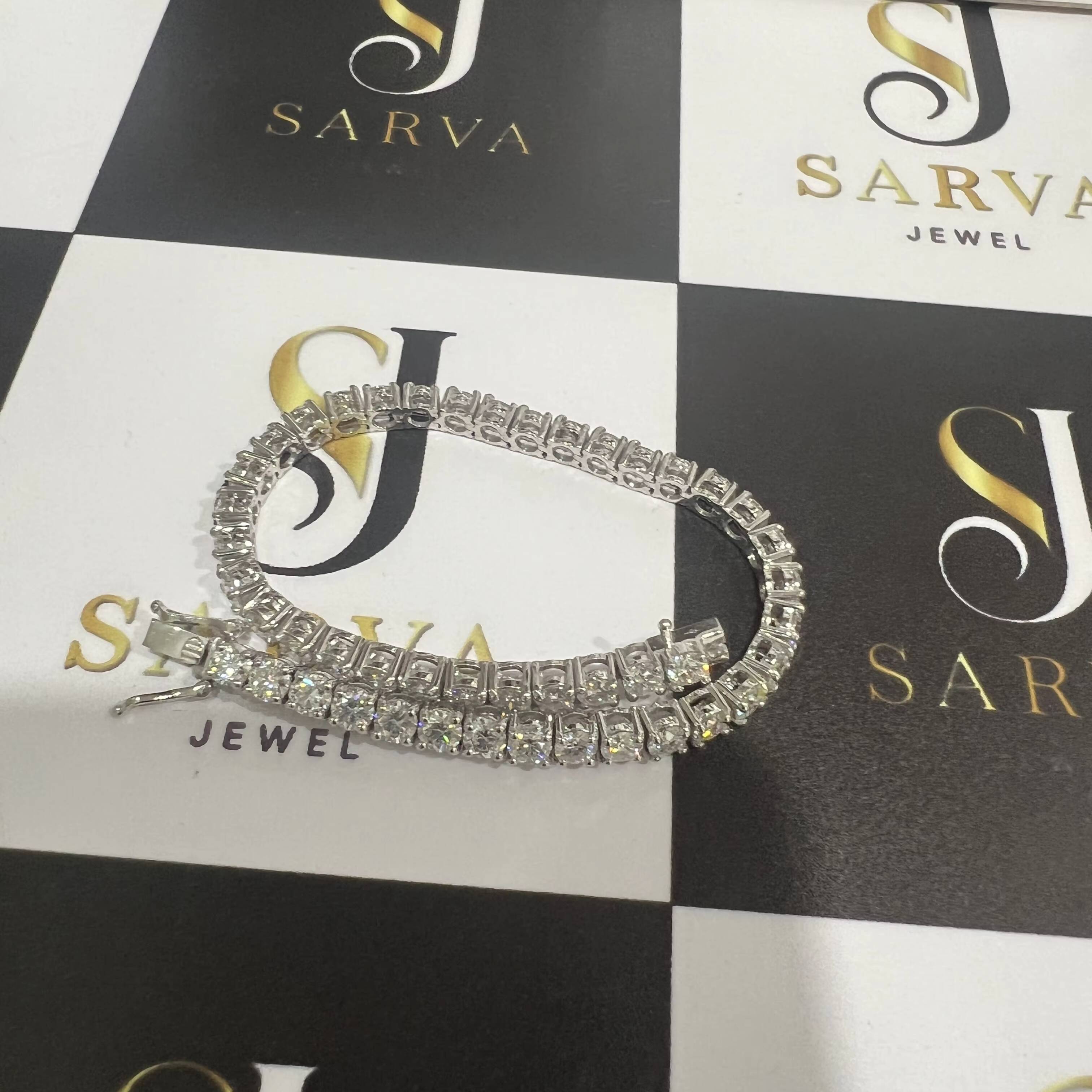 High Quality Hip Hop Fine Chains Necklaces IGI Certified 925 Sterling Silver VVS Moissanite Diamond Tennis Chain for Unisex