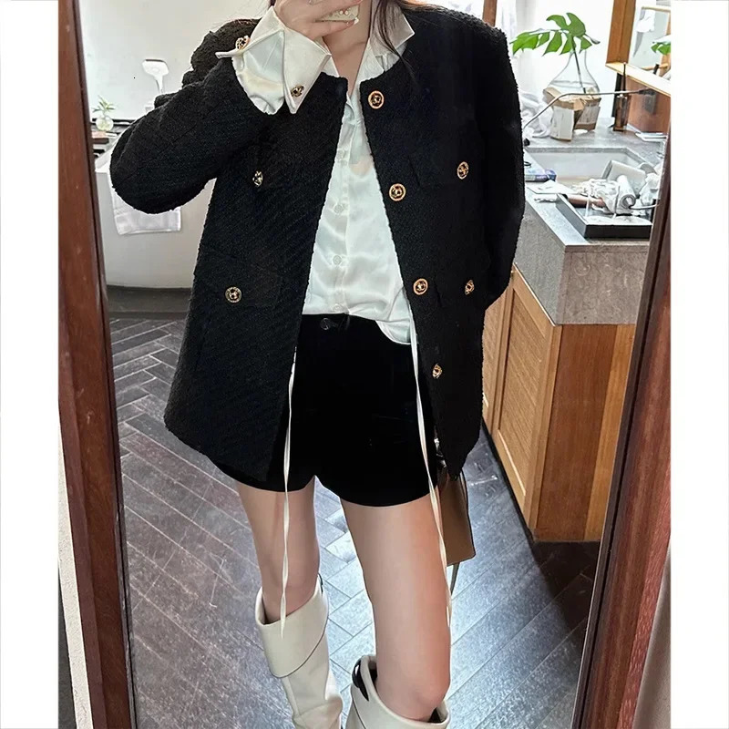 Jinqian satin imitation acetic acid streamer embroidered shirts blouses loose and thin lazy longsleeved womens tops 250724