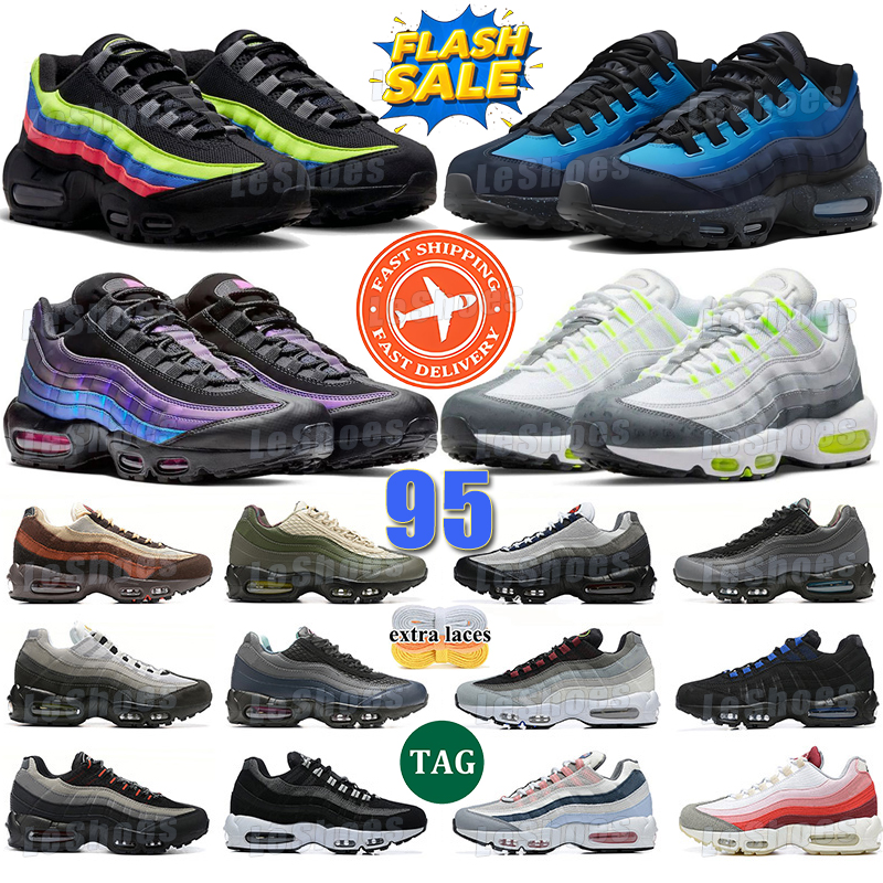 Designer Shoes 95s Men Sneakers 95 Running Shoes Neon Black White Aegean Storm Sequoia Pink Beam Sketchers Hyper Turquoise Greedy Volt 3.0 4 Outdoor Mens Trainers