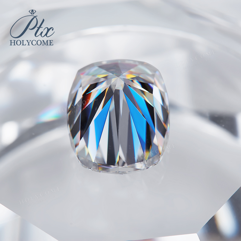 Factory D Color Rectangle Elongated Cushion Cut Moissanite Loose Stone with Certificate Moissanite Lab Diamond Pass Tester with GRA Report