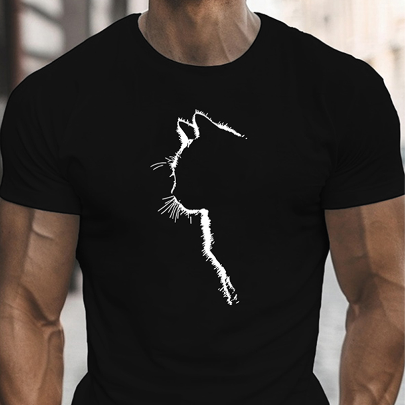 Casual Mens Designer Tee with Contemporary Graphics Crafted(Suitable for young men and women)