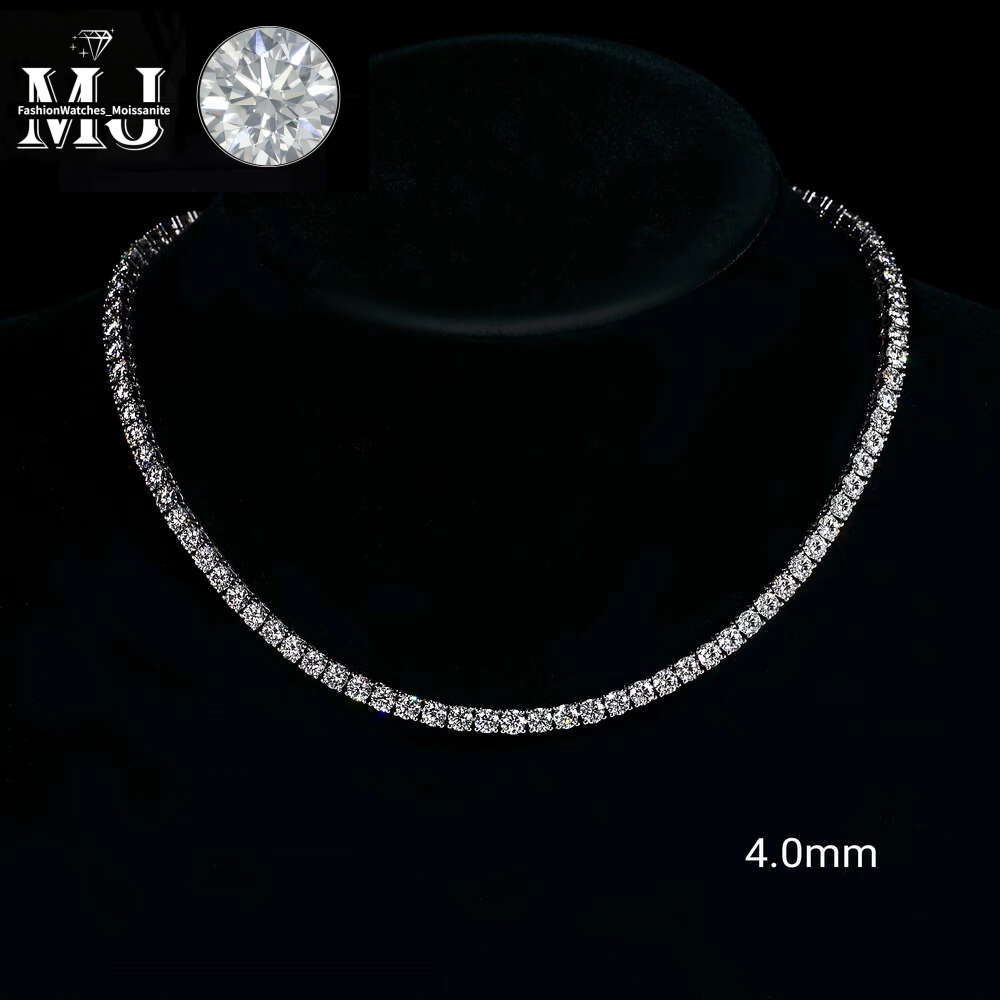 Most affordable Sier pass tester moissanite chain hip hop dia tennis necklace for men and women
