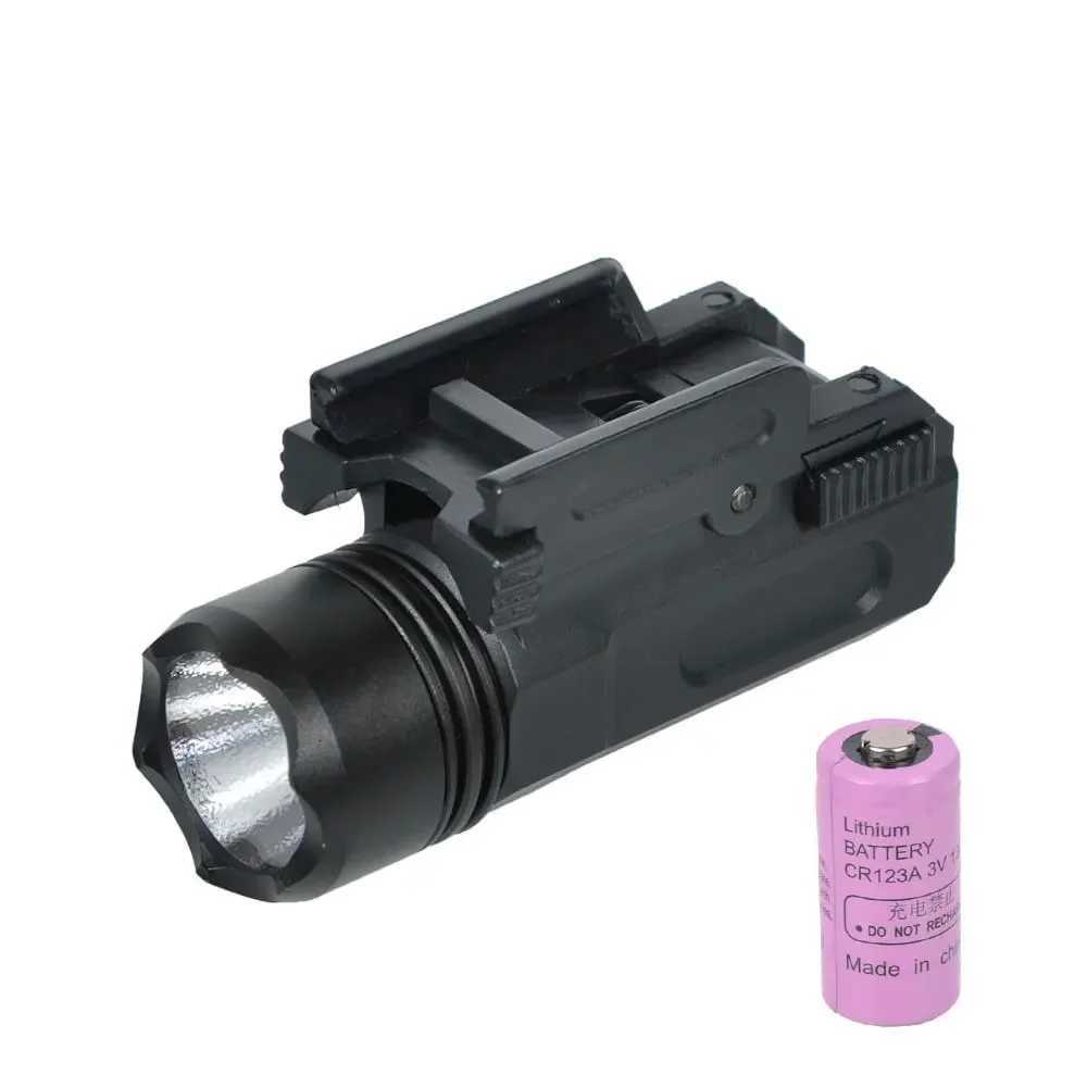 Airsoft Mini Pistol Light QD Quick Detach Handgun Flashlight LED Rifle Gun Tactical Torch for 20mm Rail Glock 17 19 18C 24XJ250728