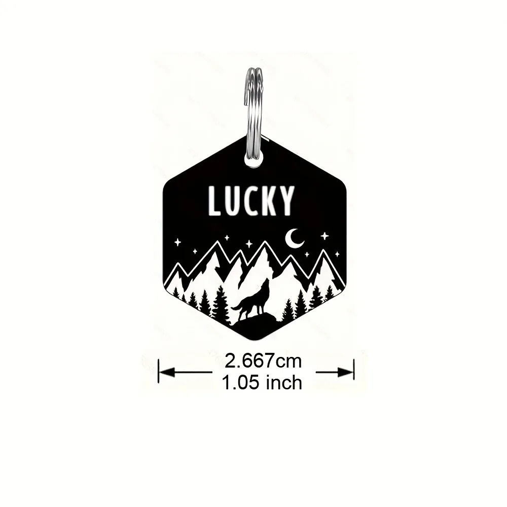 Custom Engraved Stainless Steel Dog Tag - Durable Pet ID for Collars Personalized with Your Dogs Name Contact Info 250729