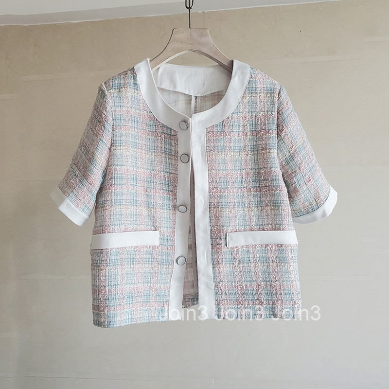 Elegant Socialite French Style Short Jacket for Women Summer New Tweed Top Sweet and Salty Style