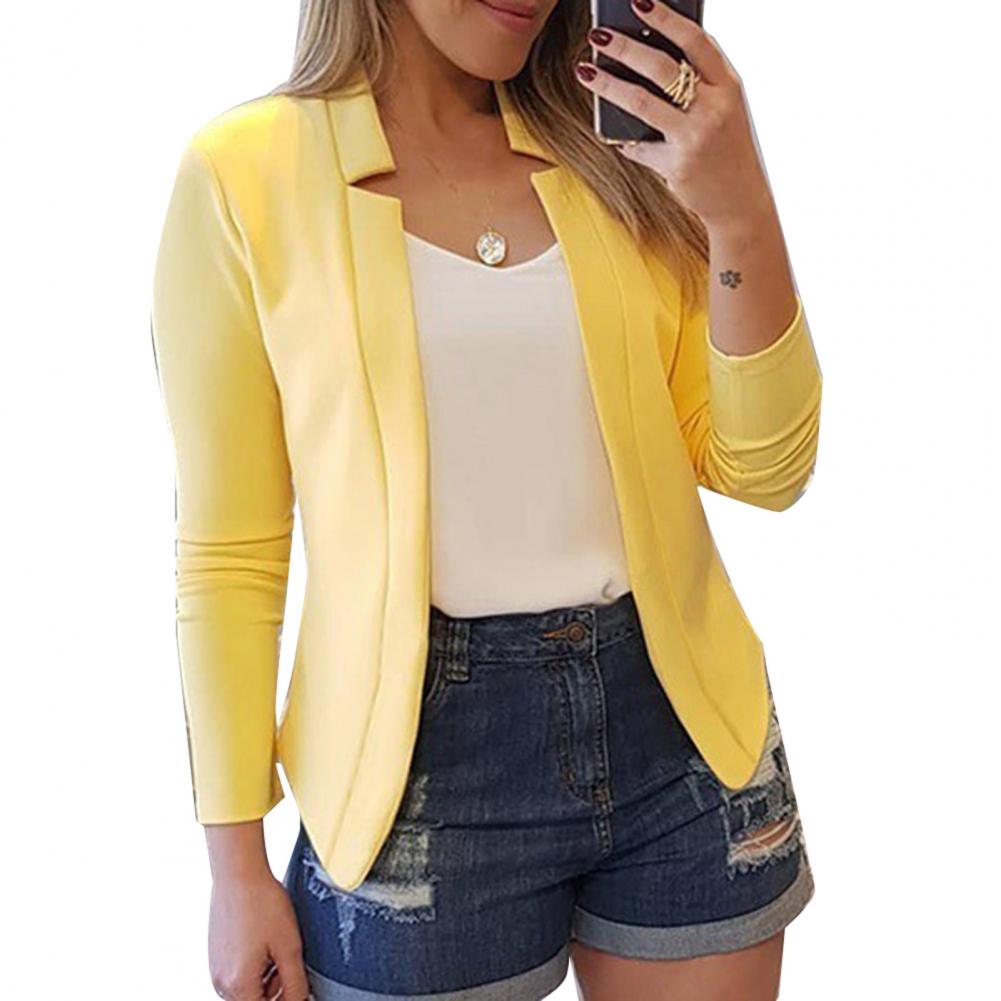 Solid color casual professional small suit jacket blouse cardigan women's clothing