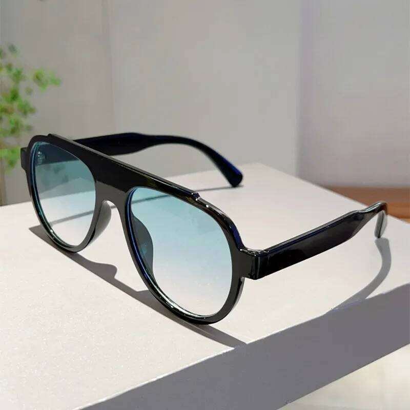 Vintage Brand Designer Oversized Pilot Sunglasses Women For Men Fashion Popular Big Frame New Sun Glasses Punk Eyeglasses