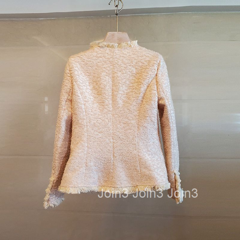 Autumn New Fashionable Thin Coarse Flower Woolen Fleece Tassel Small Fragrant Milk Coat Womens Short Hot List Good Store Recommendation