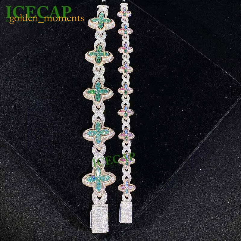 Best Selling Sterling Sier Cuban Link Bracelet for Men Rhodium Plated Moissanite Dia Popular Bangles & Bracelets