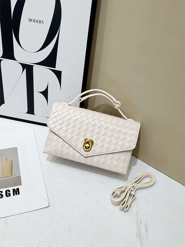 New Woven Envelope Briefcase Shoulder Handbag Crossbody Women's Bag