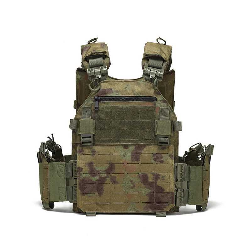 New Combat Vest 6094 Quick Release Lightweight Laser Cut Tactical Vest Black Gear Carry Hunting Tactical Vests Z250728