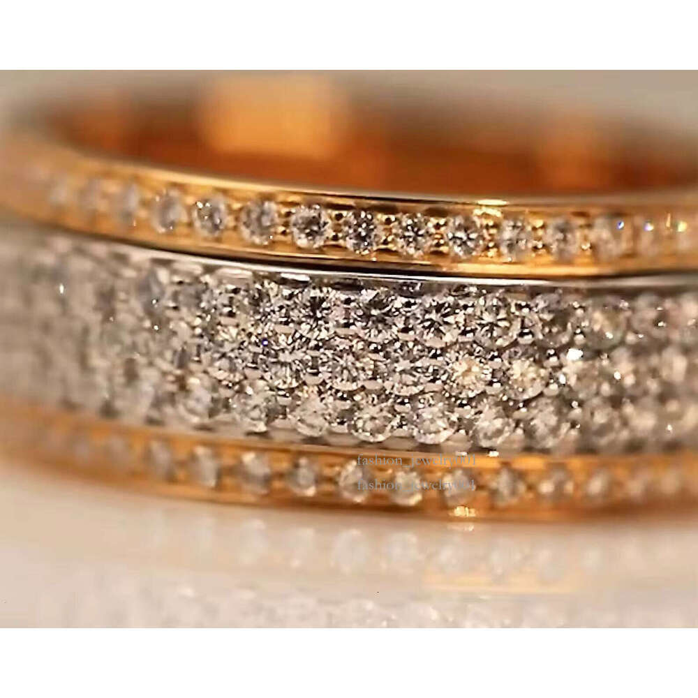 Men's and Women's Fine Jewelry Sterling Silver Meditation Ring with Ice Pattern Moissanite/Diamond Rotating Design