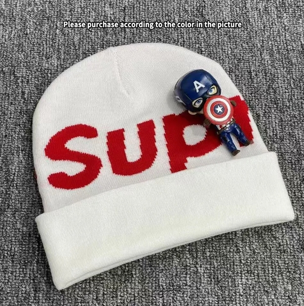 White SUPER Knitted Hat 2025 Classic Large Logo Letter Luxury Designer Winter Cold Hat for Men and Women