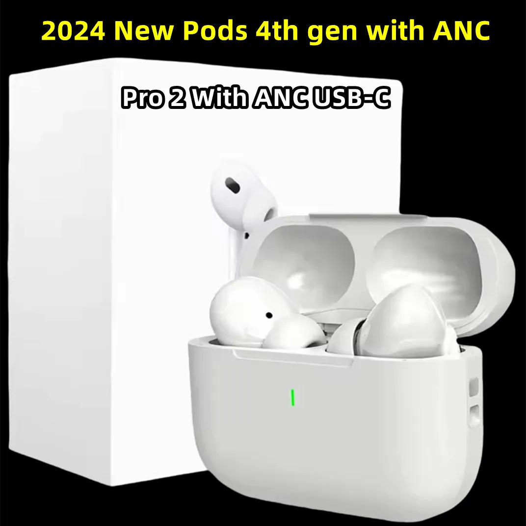 Pods 4th Gen tws earbuds Pods Pro 2 With ANC USB C TWS Wireless Bluetooth Earphones Pods 6 Earphone Headset USB-C charging port For Xiaomi iPhone Headphones
